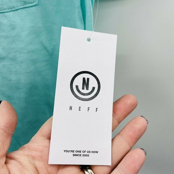 Neff Mens Size Small Unicorn Pocket T-Shirt Short Sleeve Celadon Blue Cotton 072 - Picture 7 of 7